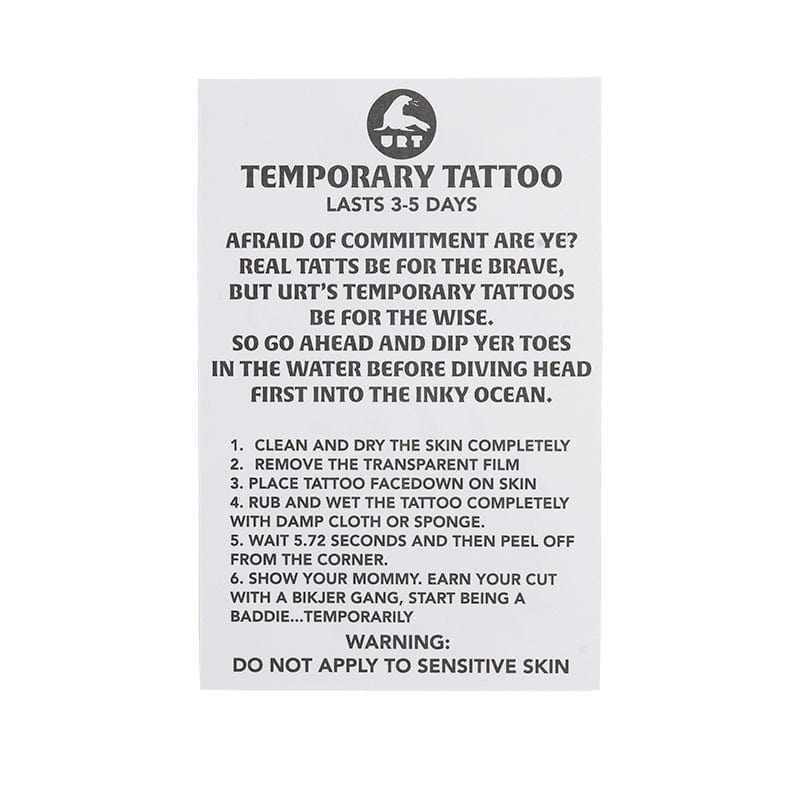 Temporary URT Tattoo Pack