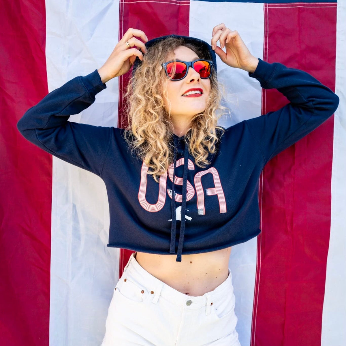 Women&#39;s USA Fourth Crop Hoody