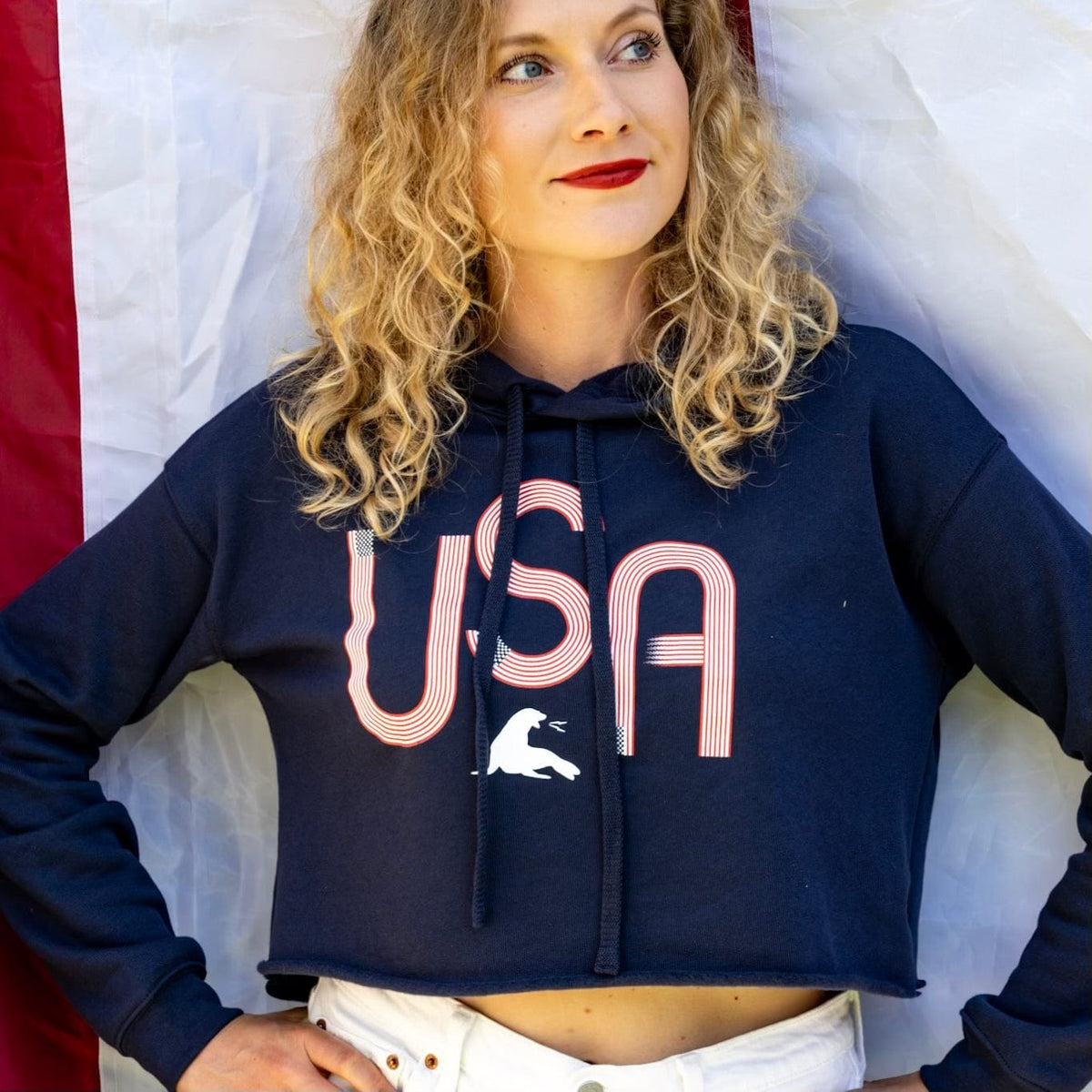 Women&#39;s USA Fourth Crop Hoody