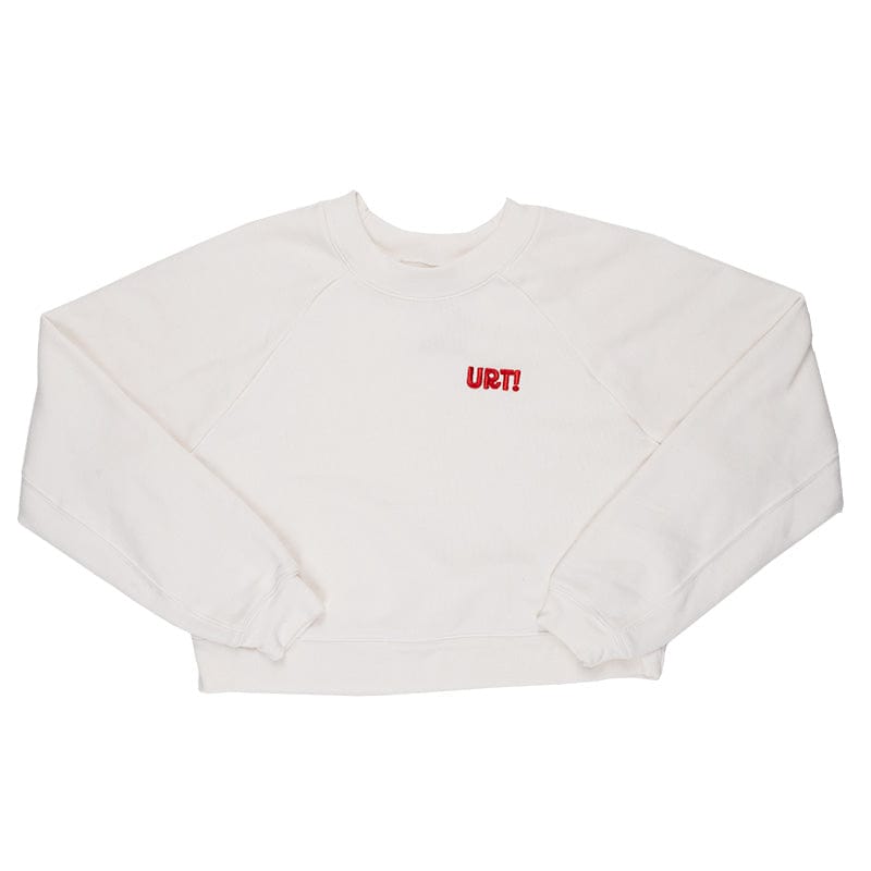 URT! URT! Embroidered Crop Crew Sweater