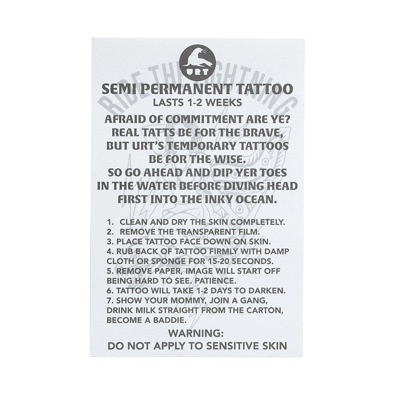 Semi Permanent URT Tattoo Pack