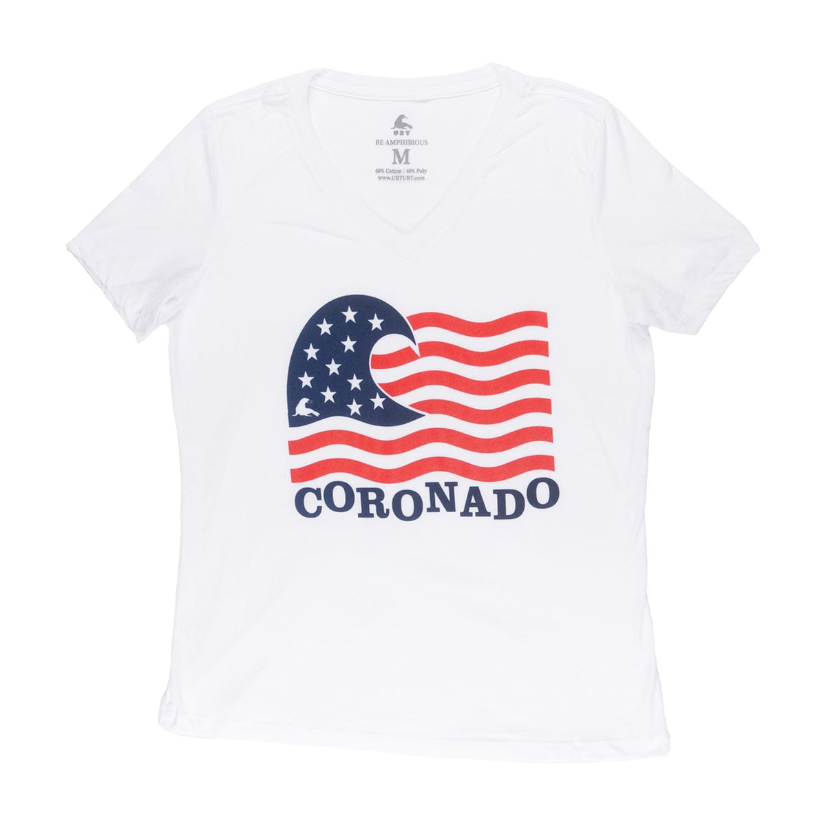Women&#39;s Relaxed Triblend V Neck U.S. of Wave Coronado Edition