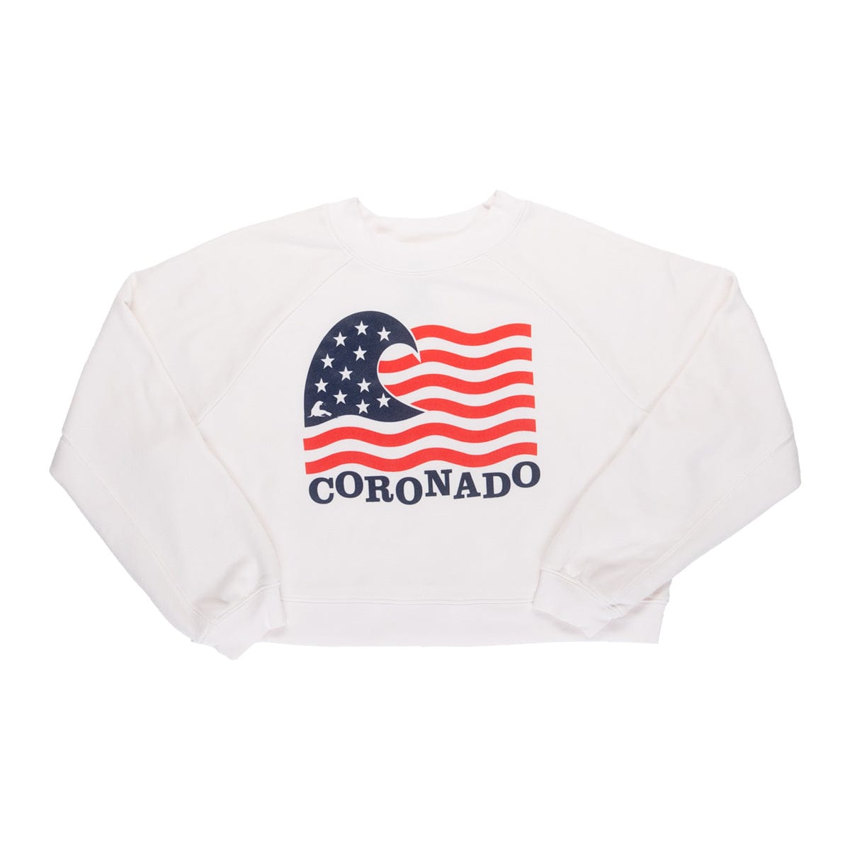 Women&#39;s Raglan Crop Sweater U.S. of Wave Coronado Edition