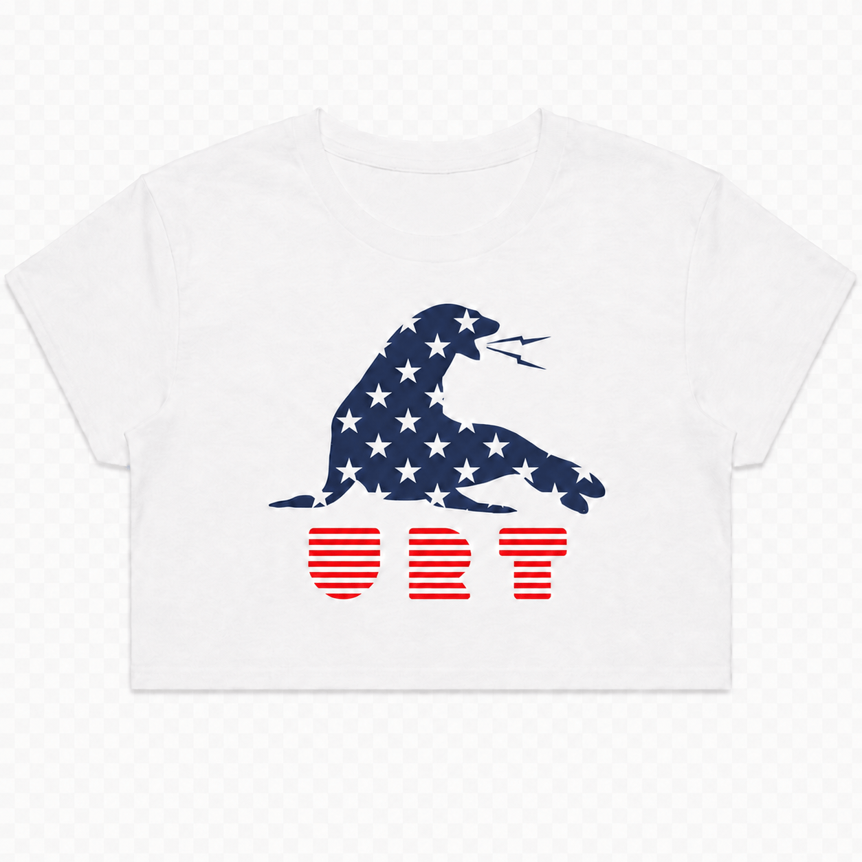 Women's Stars and Bars Crop Top